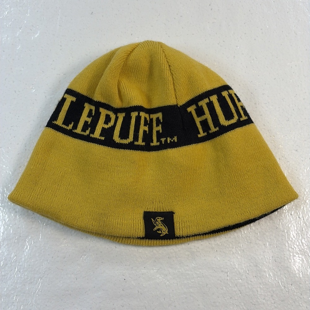 Hufflepuff Harry Potter Beanie Hat Cap Wizarding World Embroidered Reversible